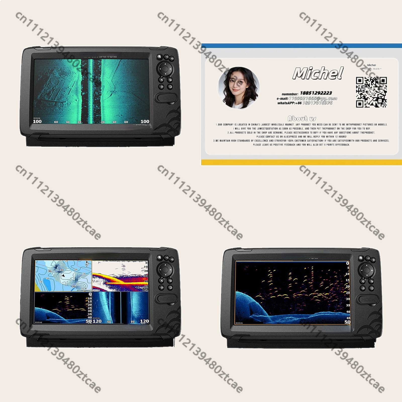Fishing Boat Depth Finder - Tragbarer Sonar-Fischfinder für Eisangeln, Boot und