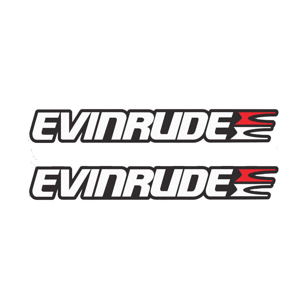 Fishing Boat Outboard Motor - 2 Stück für Evinrude Aufkleber Vinyl