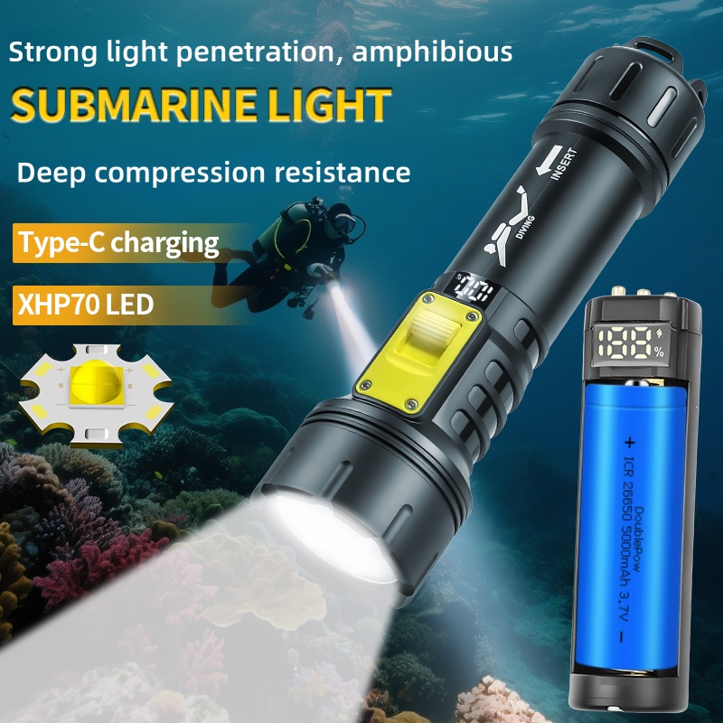 Fishing Boat Cover - Neue XHP70 Tauchen Taschenlampe IPX8 Wasserdichte