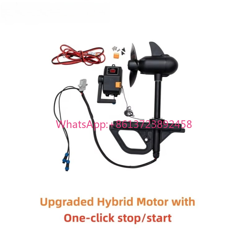 Fishing Boat Trolling Motor - Verbesserter bürstenloser Hybrid-Trollingmotor 55Lbs 65Lbs Kajakmotor-Antrieb