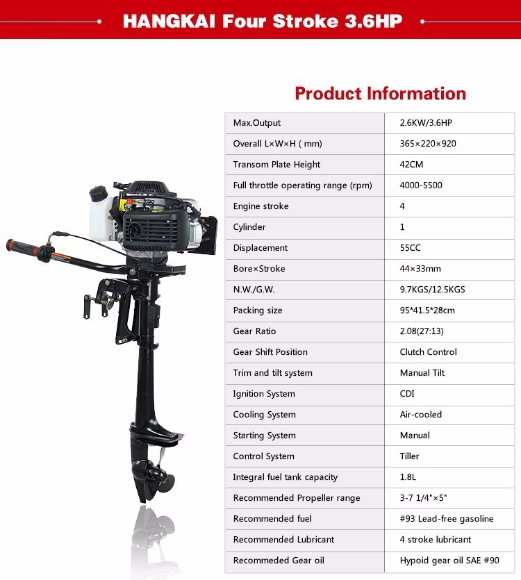 2026 Neu eingetroffen: Hochwer – Fishing Boat Outboard Motor Bewertung und Preis