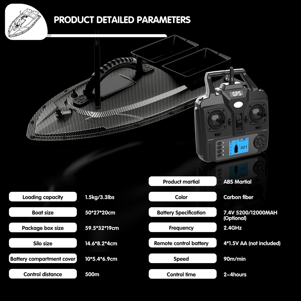V070 12000mah/5200mah rc Köder – Fishing Boat Gps Bewertung und Preis