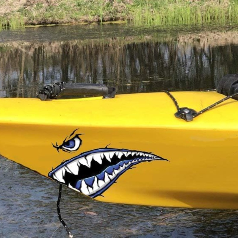 2PCS Hai Zähne Mund Boot Aufkl – Fishing Boat Paddle Bewertung und Preis